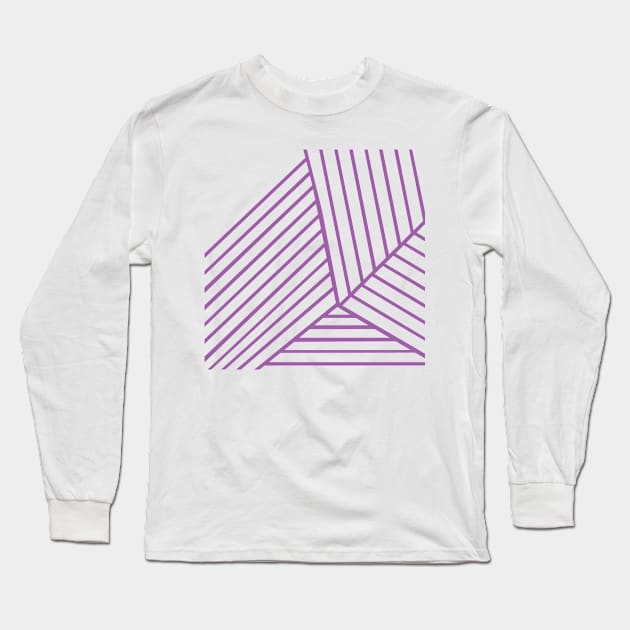 Geo Zoom Amethyst Long Sleeve T-Shirt by ProjectM